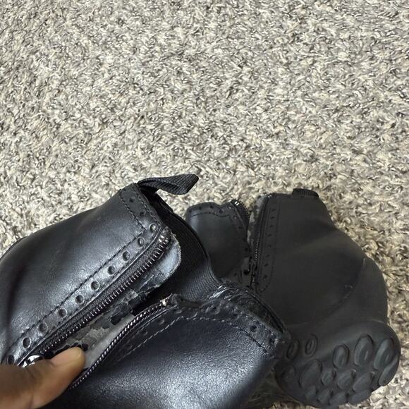 Merrell Women Plaza Mid Black Leather Ankle Boots Size 6.5 Side Zip Casual - Picture 7 of 8
